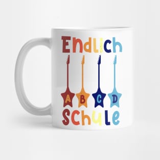 Endlich Schule Rockgitarre ABCD T shirt Mug